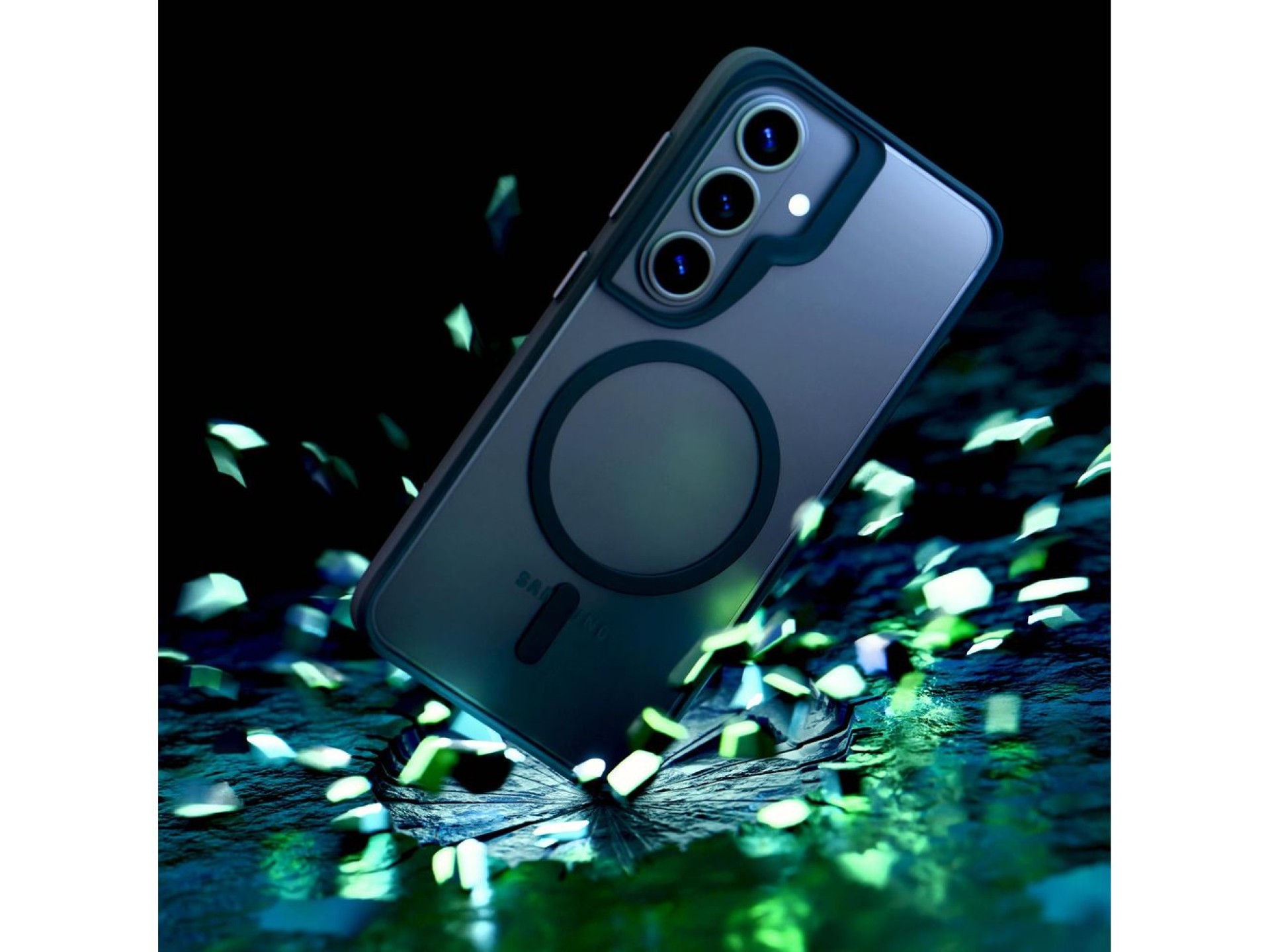 3mk Satin Armor MagCase para Samsung Galaxy S26 - Preto Transparente
