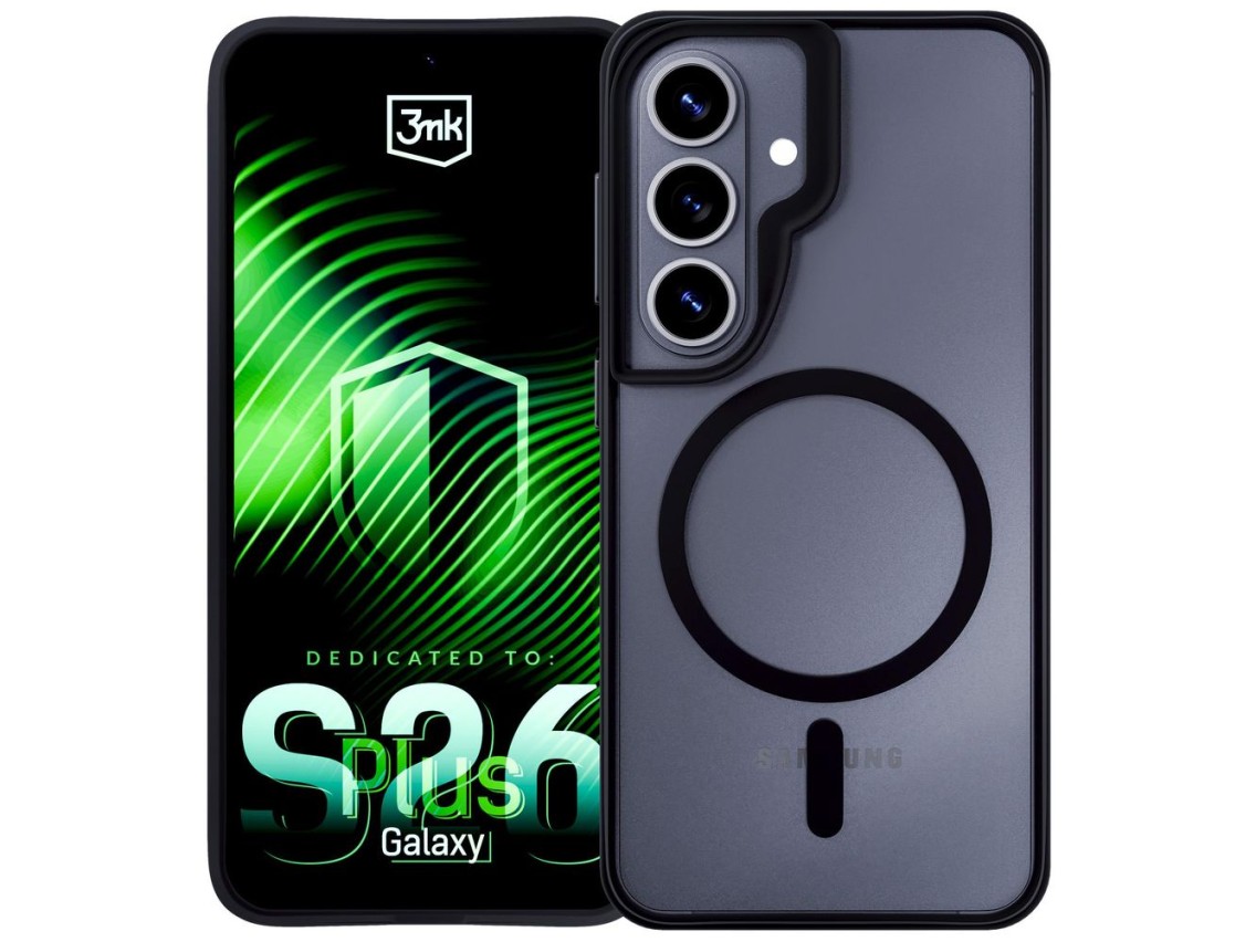 3mk Satin Armor MagCase for Samsung Galaxy S26+ - Black