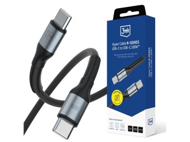3mk Hyper Cable N-SERIES USB-C / USB-C 2m 20V/5A 100W / black