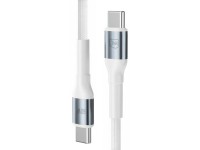Cable 3mk Hyper Cable N-SERIES USB-C / USB-C 1m 20V/3A 60W / blanco Cable 3mk Hyper Cable N-SERIES USB-C / USB-C 1m 20V/3A 60W / blanco