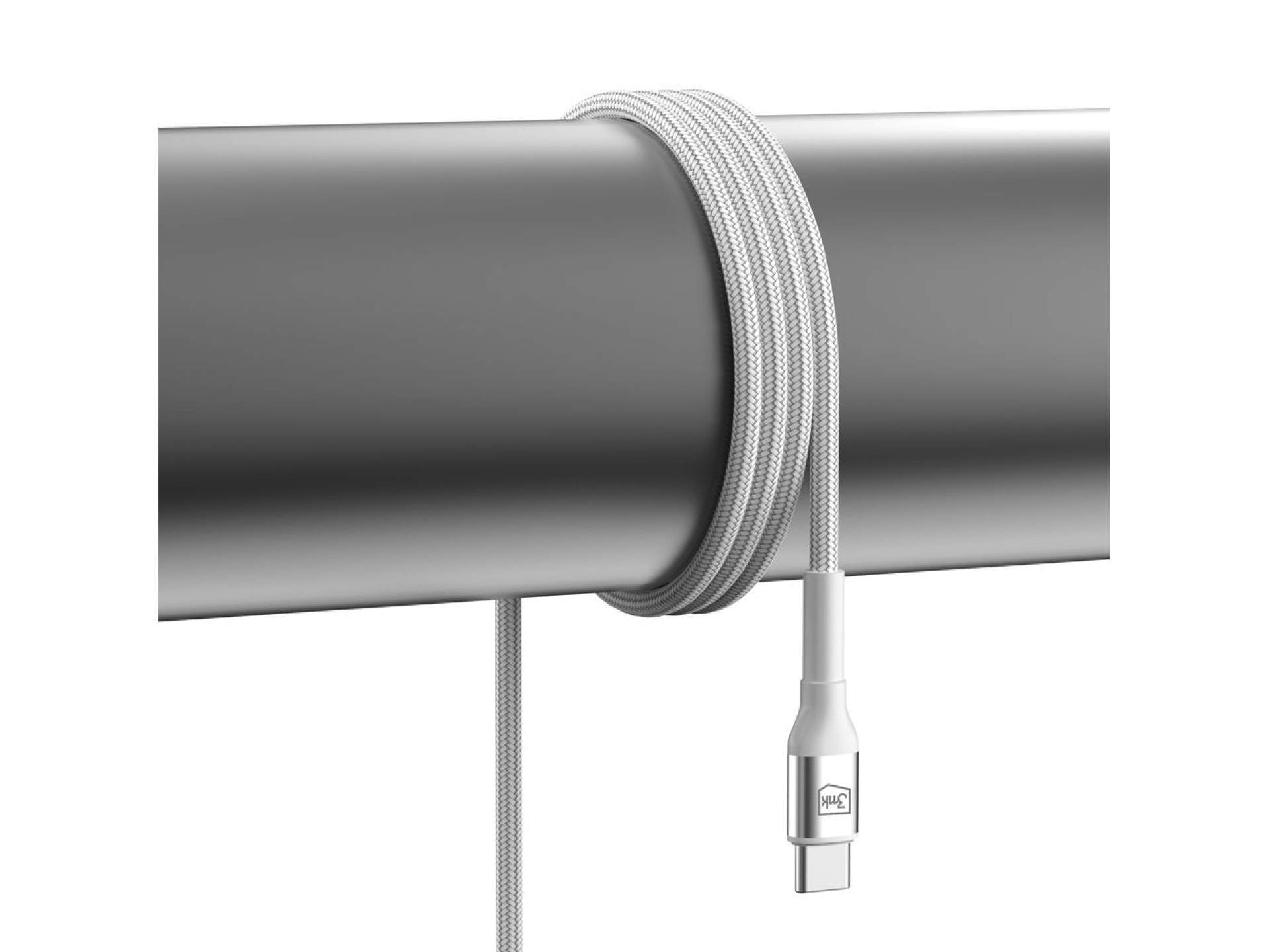 Cable 3mk Hyper Cable N-SERIES USB-C / USB-C 1m 20V/3A 60W / blanco