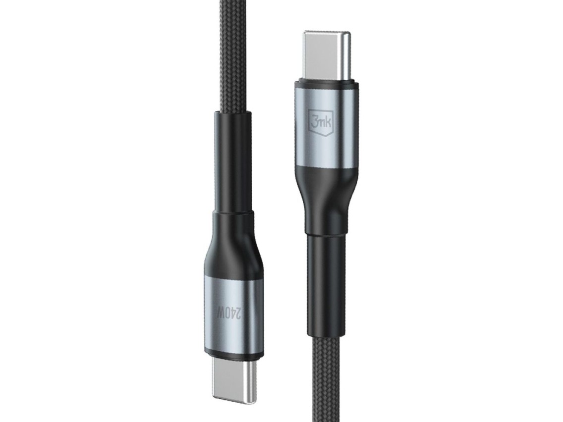 Cable 3mk Hyper N-SERIES USB-C / USB-C 2m 48V/5A 240W / negro