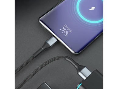 3mk Hyper Cable N-SERIES USB-A / USB-C 2m 9V/2A 18W / black
