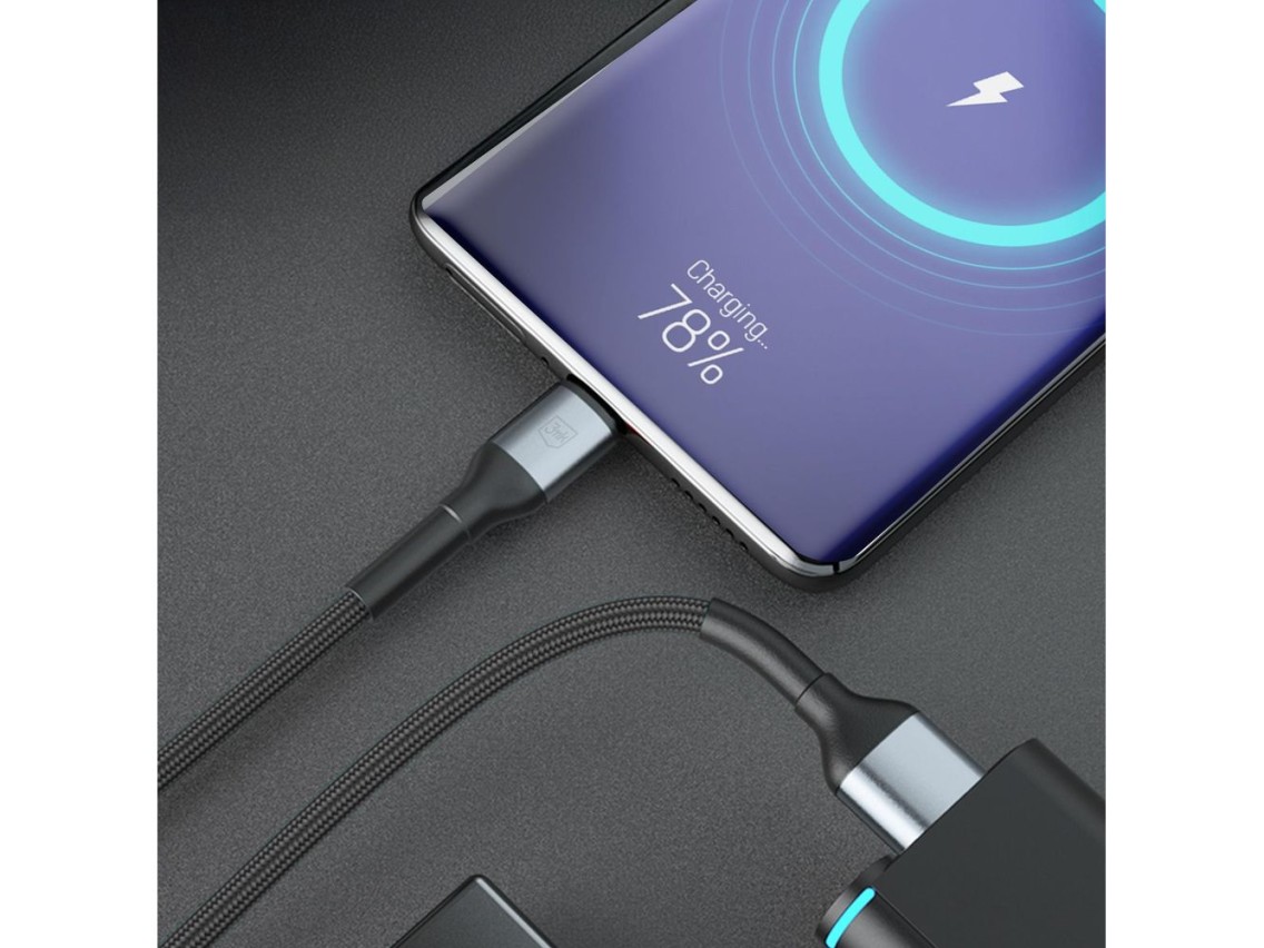 3mk Hyper Cable N-SERIES USB-A / USB-C 2m 9V/2A 18W / black