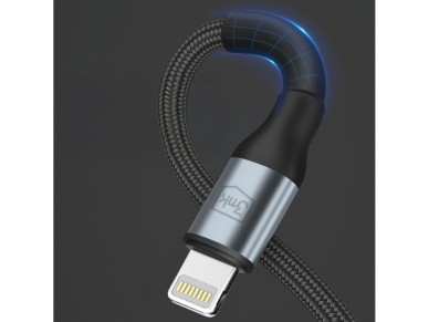 3mk Hyper Cable 3mk Hyper Cable N-SERIES USB-A / Lightning 1m 5V/2.4A 12W / black 3mk Hyper Cable 3mk Hyper Cable N-SERIES USB-A / Lightning 1m 5V/2.4A 12W / black