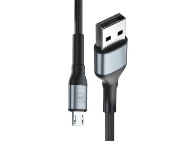 Cabo 3mk Hyper N-SERIES USB-A / MicroUSB 1m 5V/2.4A 12W / preto