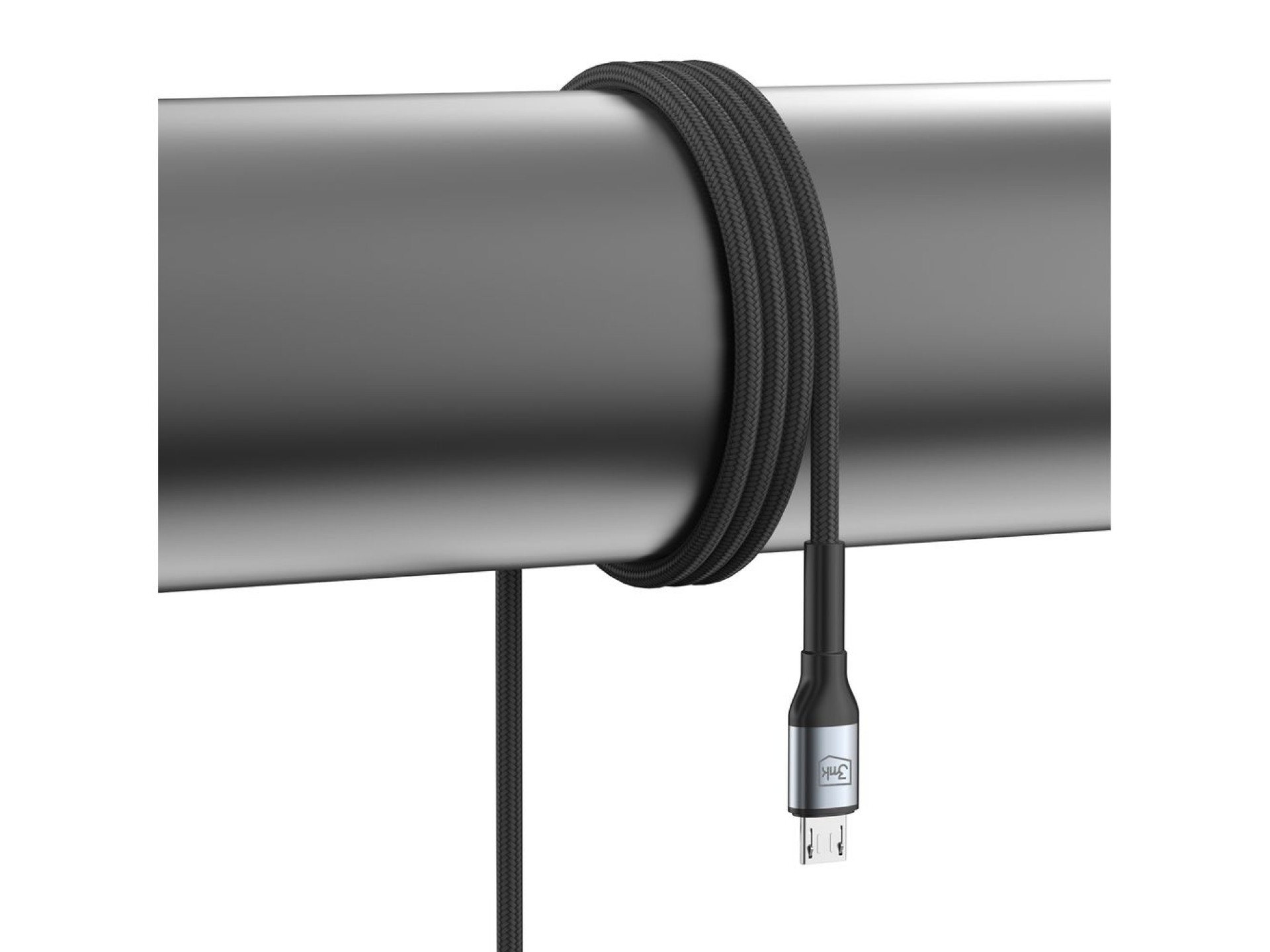 Cable 3mk Hyper N-SERIES USB-A / MicroUSB 1m 5V/2.4A 12W / negro