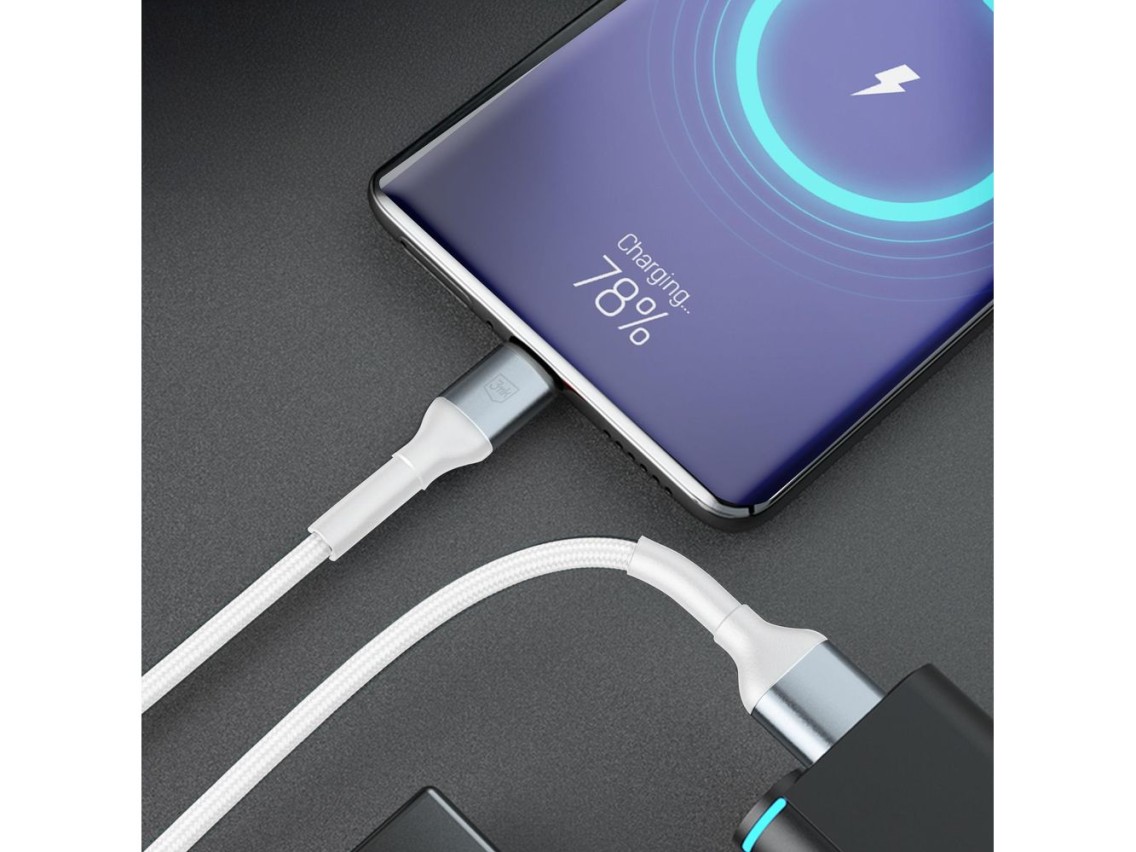 3mk Hyper Cable N-SERIES USB-A / USB-C 1m 9V/2A 18W / white
