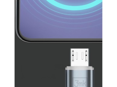 Cable 3mk Hyper N-SERIES USB-A / MicroUSB 1m 5V/2.4A 12W / blanco