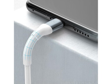 3mk Hyper Cable 3mk Hyper Cable N-SERIES USB-C / USB-C 1m 20V/5A 100W / white 3mk Hyper Cable 3mk Hyper Cable N-SERIES USB-C / USB-C 1m 20V/5A 100W / white