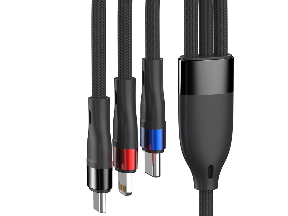 3mk Hyper Cable N-SERIES 3 in 1 USB-A / Lightning / Micro 1.2m 9V/2A 18W - black