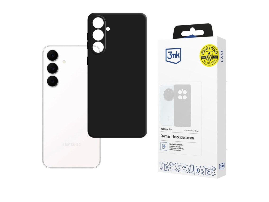 Funda 3mk Matt Case Pro para Samsung Galaxy S25 FE - negro mate