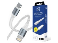 3mk Hyper Cable N-SERIES USB-C / Lightning 1m 9V/2A 20W / white