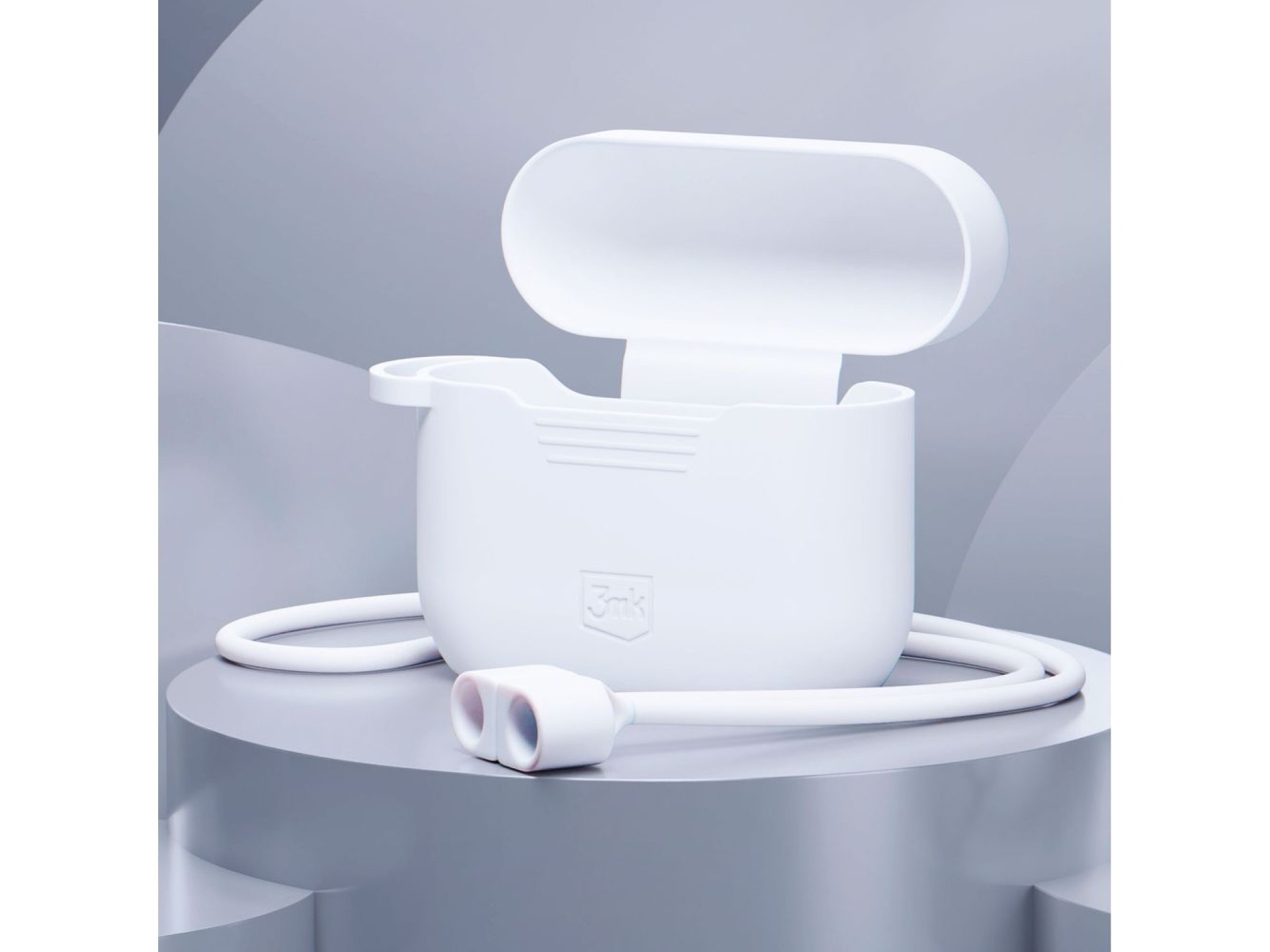 3mk Silicone AirPods Case for AirPods Pro 3 - White