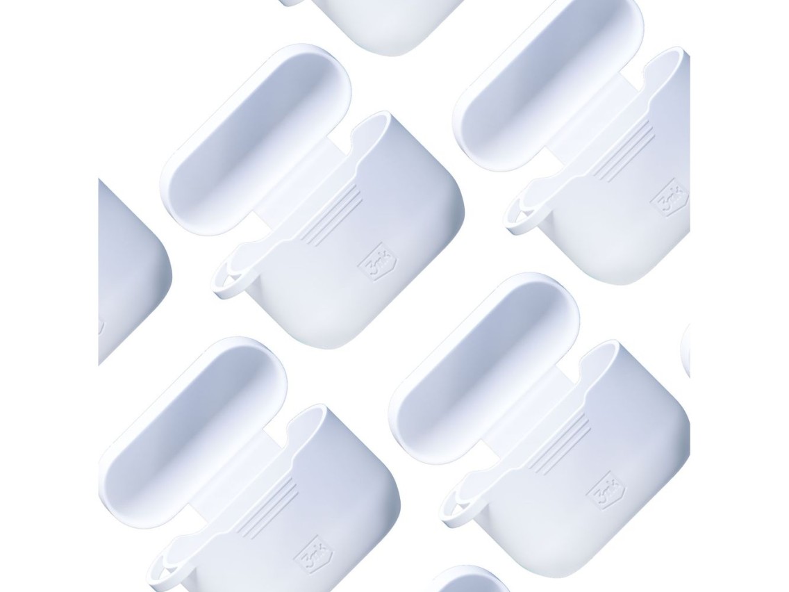 3mk Silicone AirPods Case for AirPods Pro 3 - White