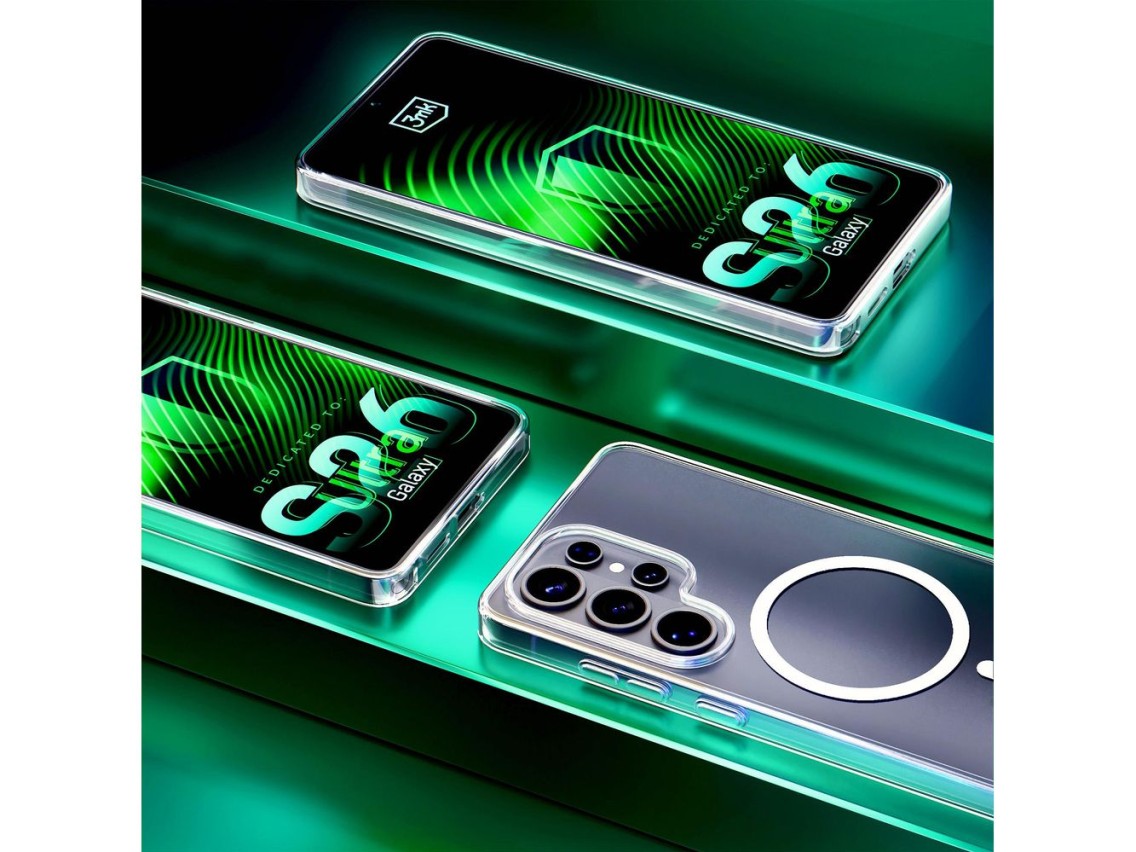 Funda transparente 3mk MagCase para Samsung Galaxy S26 Ultra - transparente
