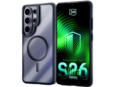 3mk Satin Armor MagCase for Samsung Galaxy S26 Ultra - Transparent Black 3mk Satin Armor MagCase for Samsung Galaxy S26 Ultra - Transparent Black