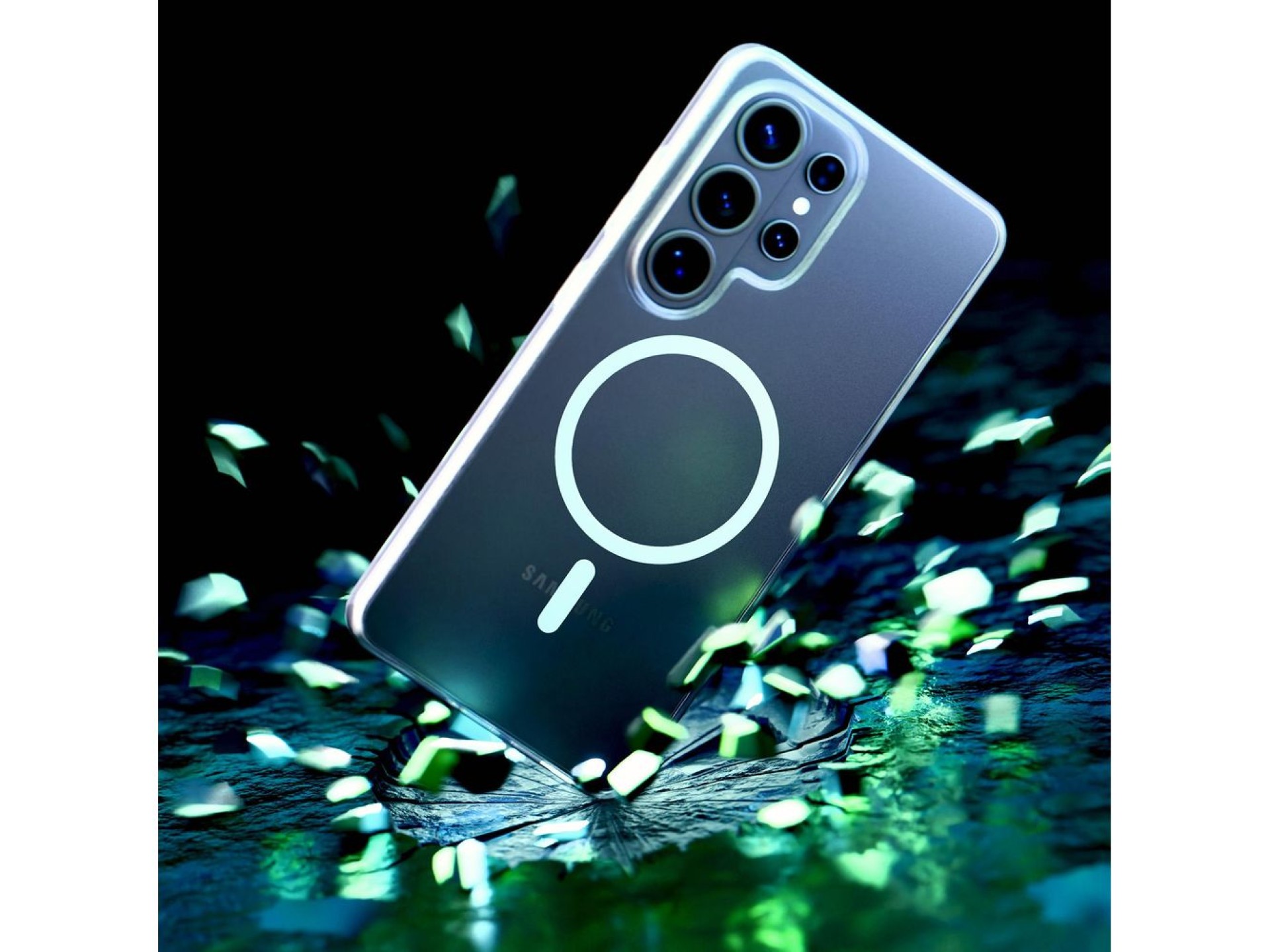 Funda transparente 3mk MagCase para Samsung Galaxy S26 Ultra - transparente