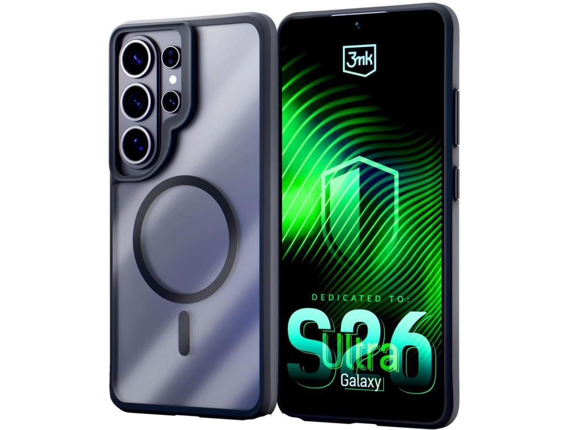 3mk Satin Armor MagCase for Samsung Galaxy S26 Ultra - Transparent Black