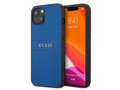 Guess Saffiano Strap Case for iPhone 13 mini 5.4" - Blue