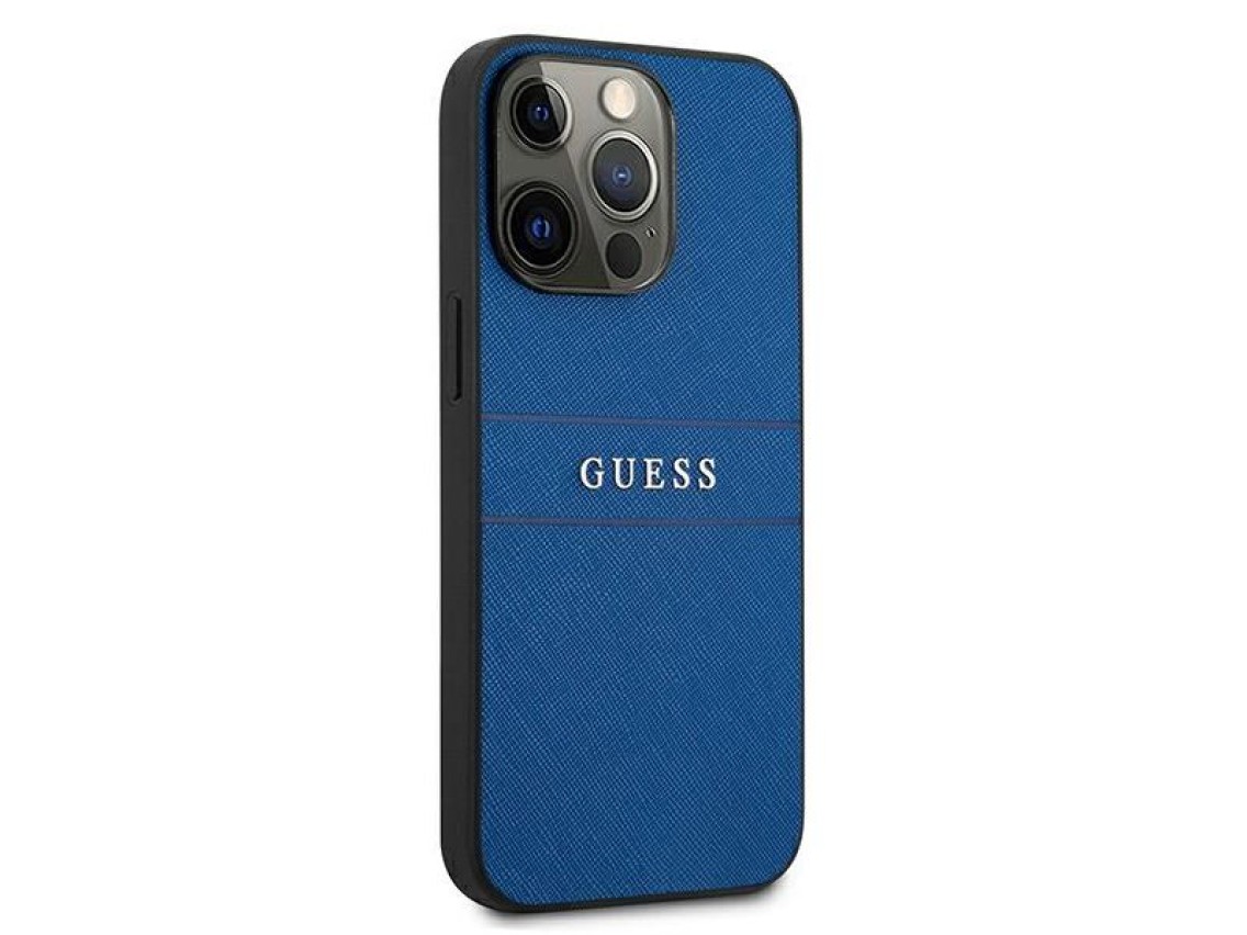 Capa Guess Saffiano com alça para iPhone 13 Pro Max 6.7" - Azul
