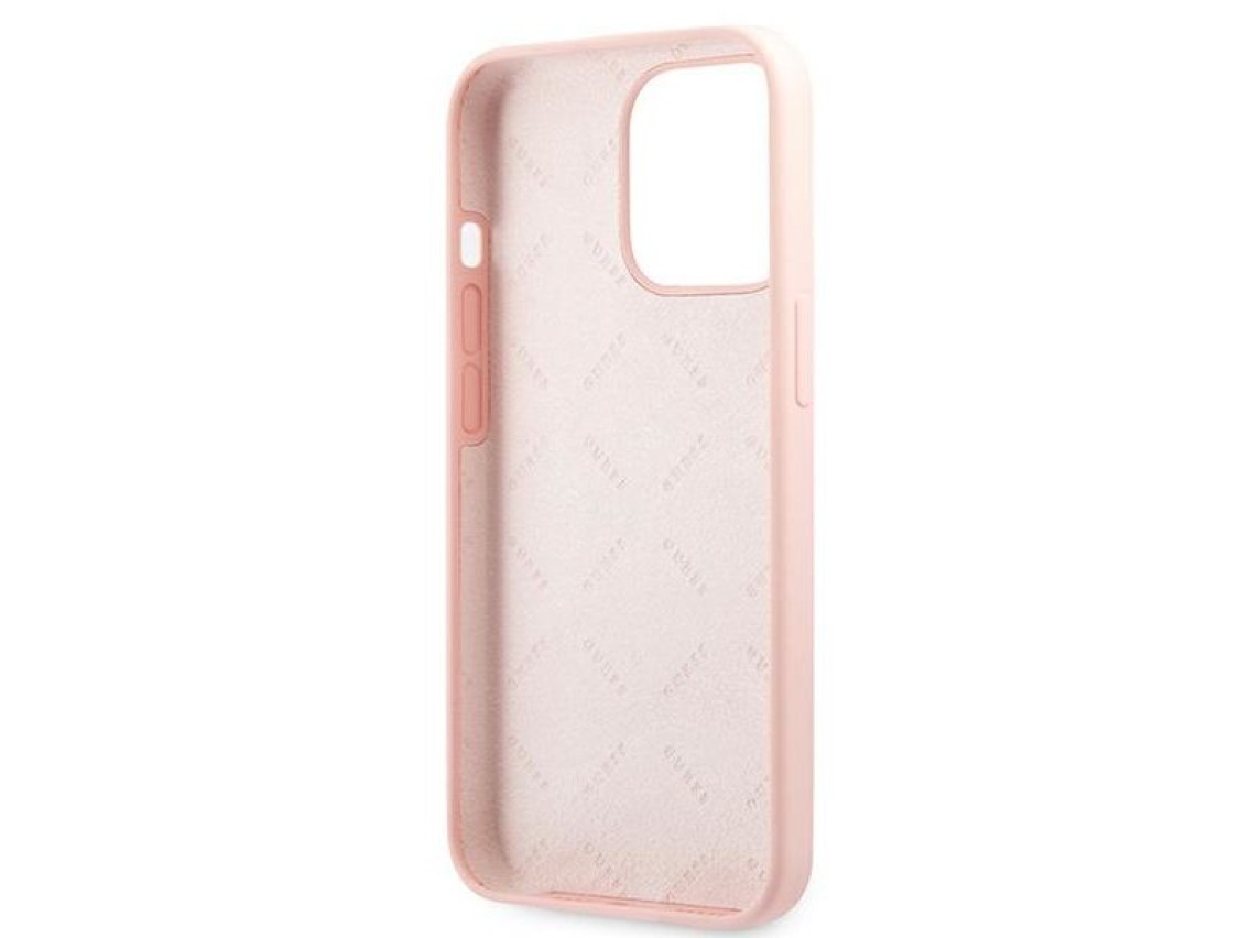 Guess Silicone 4G Logo Case for iPhone 13 Pro Max 6.7" - Pink