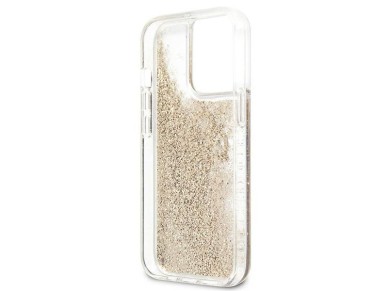 Guess 4G Big Liquid Glitter case for iPhone 13 Pro Max 6.7" - gold Guess 4G Big Liquid Glitter case for iPhone 13 Pro Max 6.7" - gold