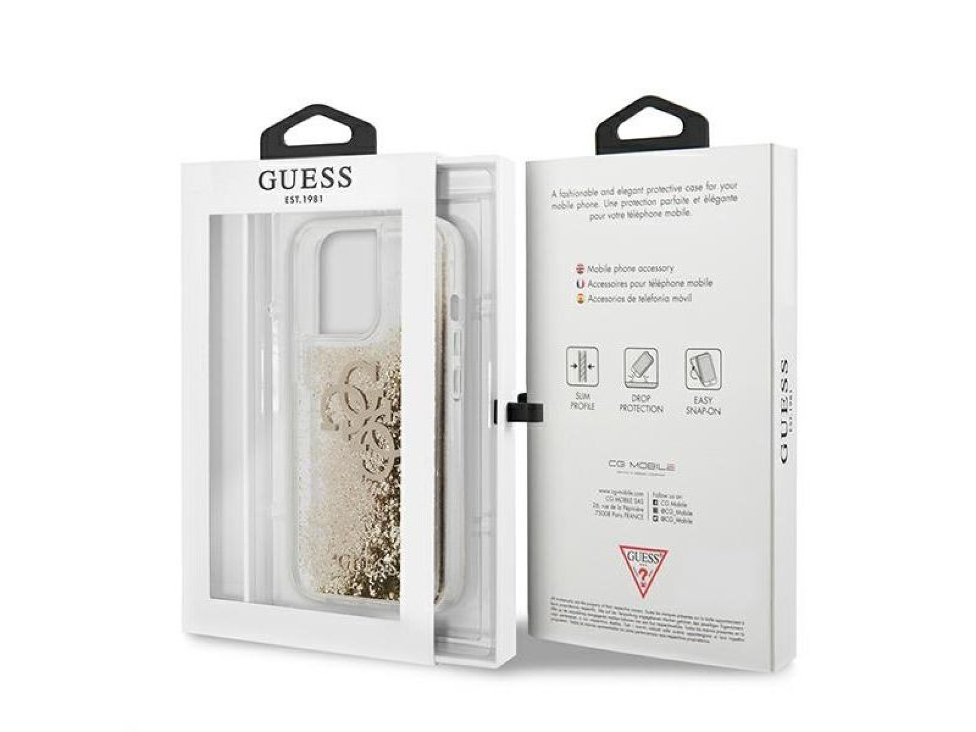 Capa Guess 4G Big Liquid Glitter para iPhone 13 Pro Max 6.7