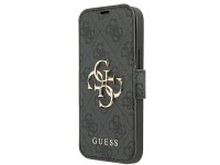 Guess GUBKP13X4GMGGR iPhone 13 Pro Max 6.7" gris/libro gris 4G Logotipo met�lico grande