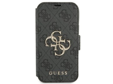 Guess GUBKP13X4GMGGR iPhone 13 Pro Max 6.7" gris/libro gris 4G Logotipo met�lico grande