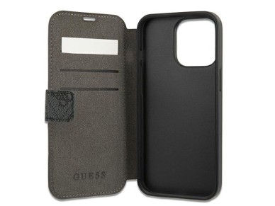 Guess GUBKP13X4GMGGR iPhone 13 Pro Max 6.7" gris/libro gris 4G Logotipo met�lico grande