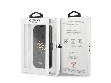 Guess GUBKP13X4GMGGR iPhone 13 Pro Max 6.7" gris/libro gris 4G Logotipo met�lico grande