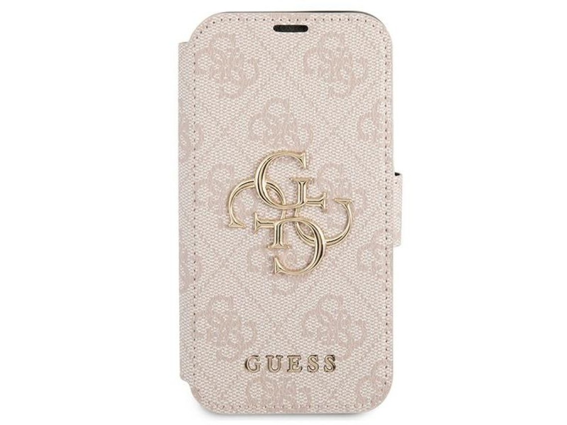 Guess GUBKP13X4GMGPI iPhone 13 Pro Max 6.7" rosa/rosa libro 4G Big Metal Logo