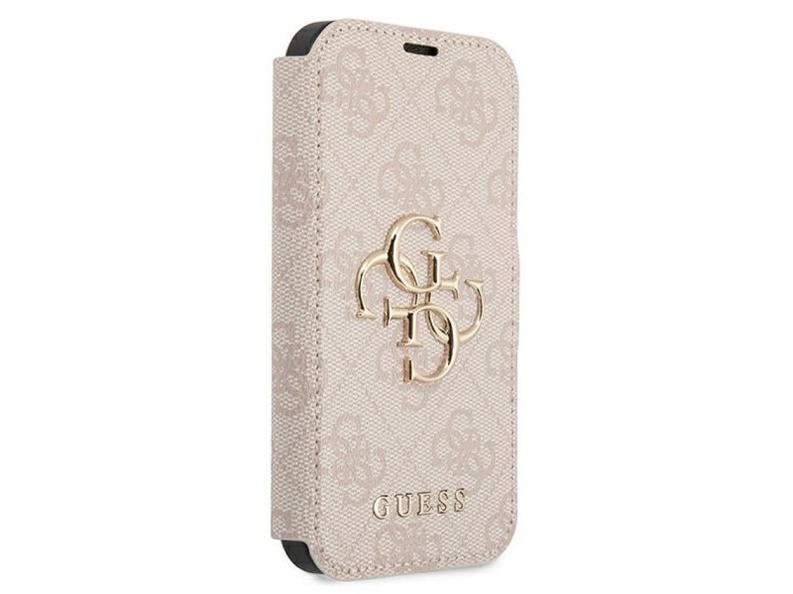 Guess GUBKP13X4GMGPI iPhone 13 Pro Max 6.7" rosa/rosa libro 4G Big Metal Logo