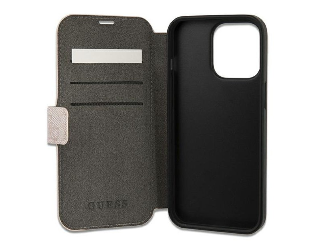 Guess GUBKP13X4GMGPI iPhone 13 Pro Max 6.7" rosa/rosa libro 4G Big Metal Logo