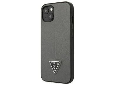 Guess SaffianoTriangle Logo case for iPhone 13 / 14 / 15 6.1" - silver Guess SaffianoTriangle Logo case for iPhone 13 / 14 / 15 6.1" - silver