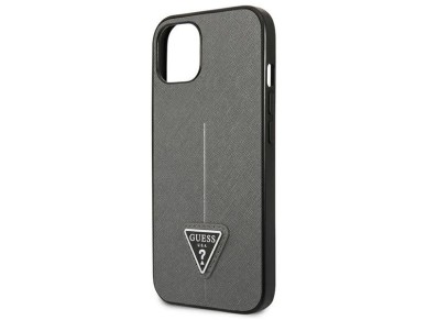 Guess SaffianoTriangle Logo case for iPhone 13 / 14 / 15 6.1" - silver Guess SaffianoTriangle Logo case for iPhone 13 / 14 / 15 6.1" - silver