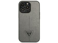 Guess Saffiano Triangle Logo case for iPhone 13 Pro / 13 6.1" - silver Guess Saffiano Triangle Logo case for iPhone 13 Pro / 13 6.1" - silver