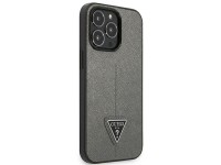 Guess Saffiano Triangle Logo case for iPhone 13 Pro / 13 6.1" - silver Guess Saffiano Triangle Logo case for iPhone 13 Pro / 13 6.1" - silver