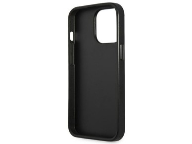 Funda Guess Saffiano con logo triangular para iPhone 13 Pro Max de 6,7" - plateada