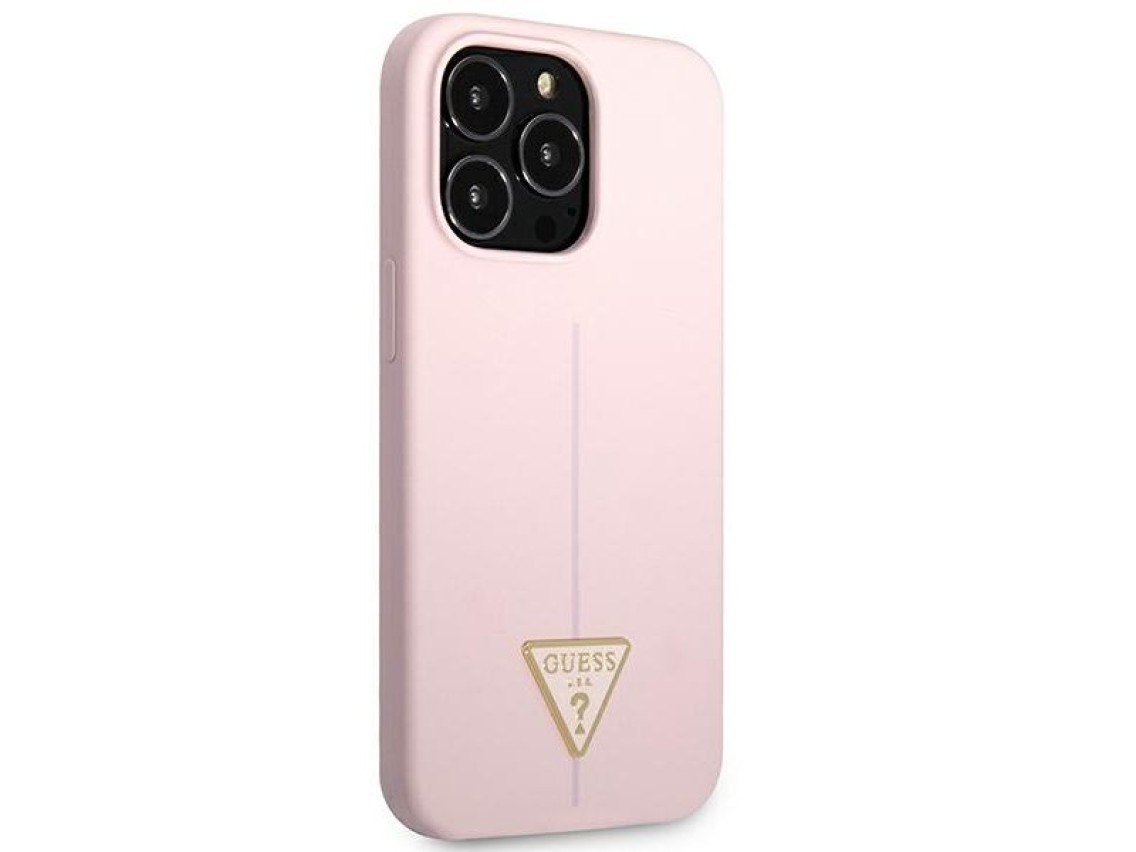 Capa triangular de silicone Guess para iPhone 13 Pro / 13 6.1" - Roxa