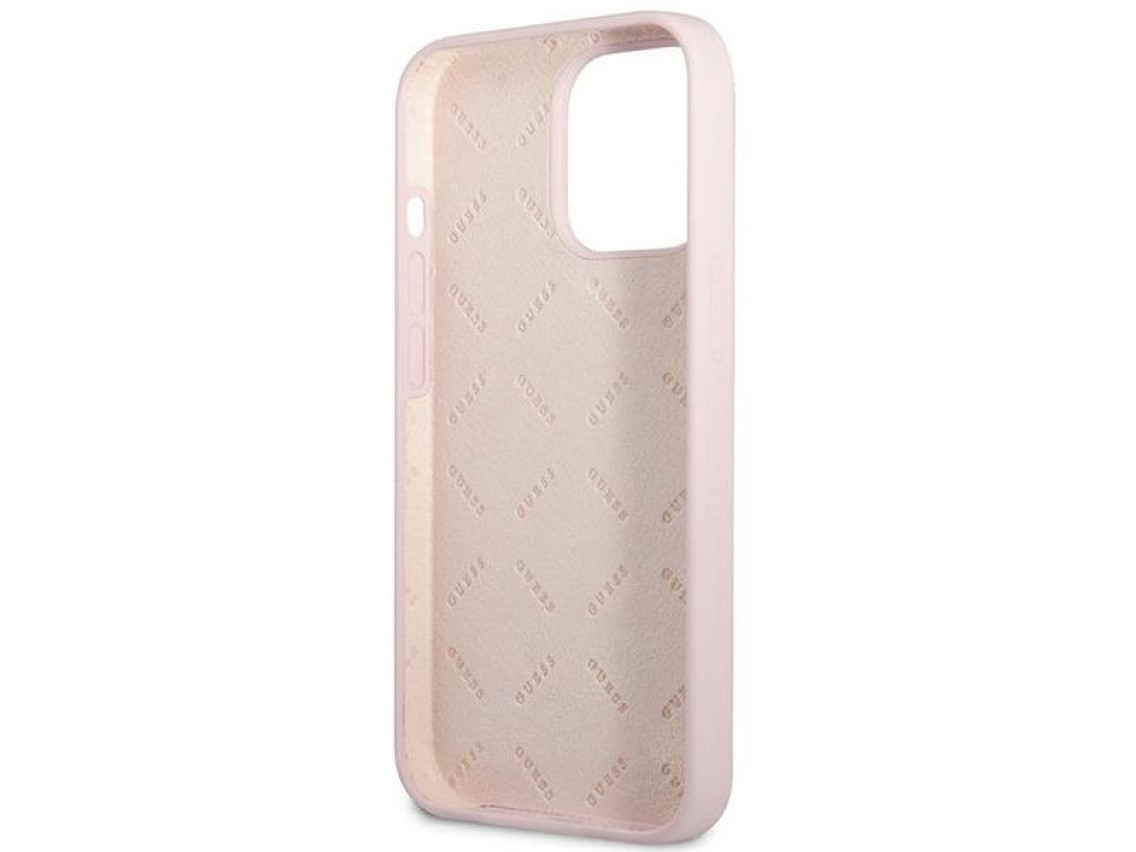 Capa triangular de silicone Guess para iPhone 13 Pro / 13 6.1" - Roxa