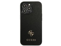Guess Saffiano 4G Small Metal Logo case for iPhone 13 Pro / 13 6.1" - black