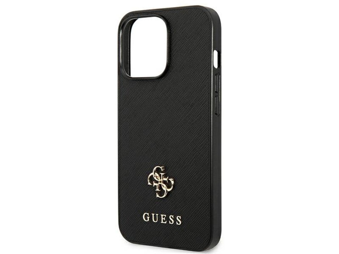 Guess Saffiano 4G Small Metal Logo case for iPhone 13 Pro / 13 6.1" - black