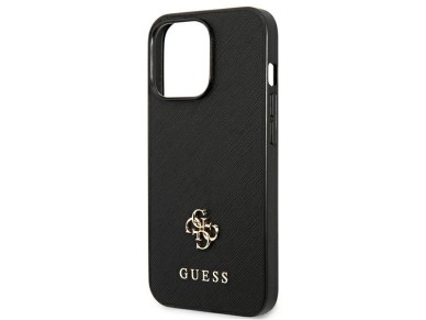 Guess Saffiano 4G Small Metal Logo case for iPhone 13 Pro / 13 6.1" - black Guess Saffiano 4G Small Metal Logo case for iPhone 13 Pro / 13 6.1" - black