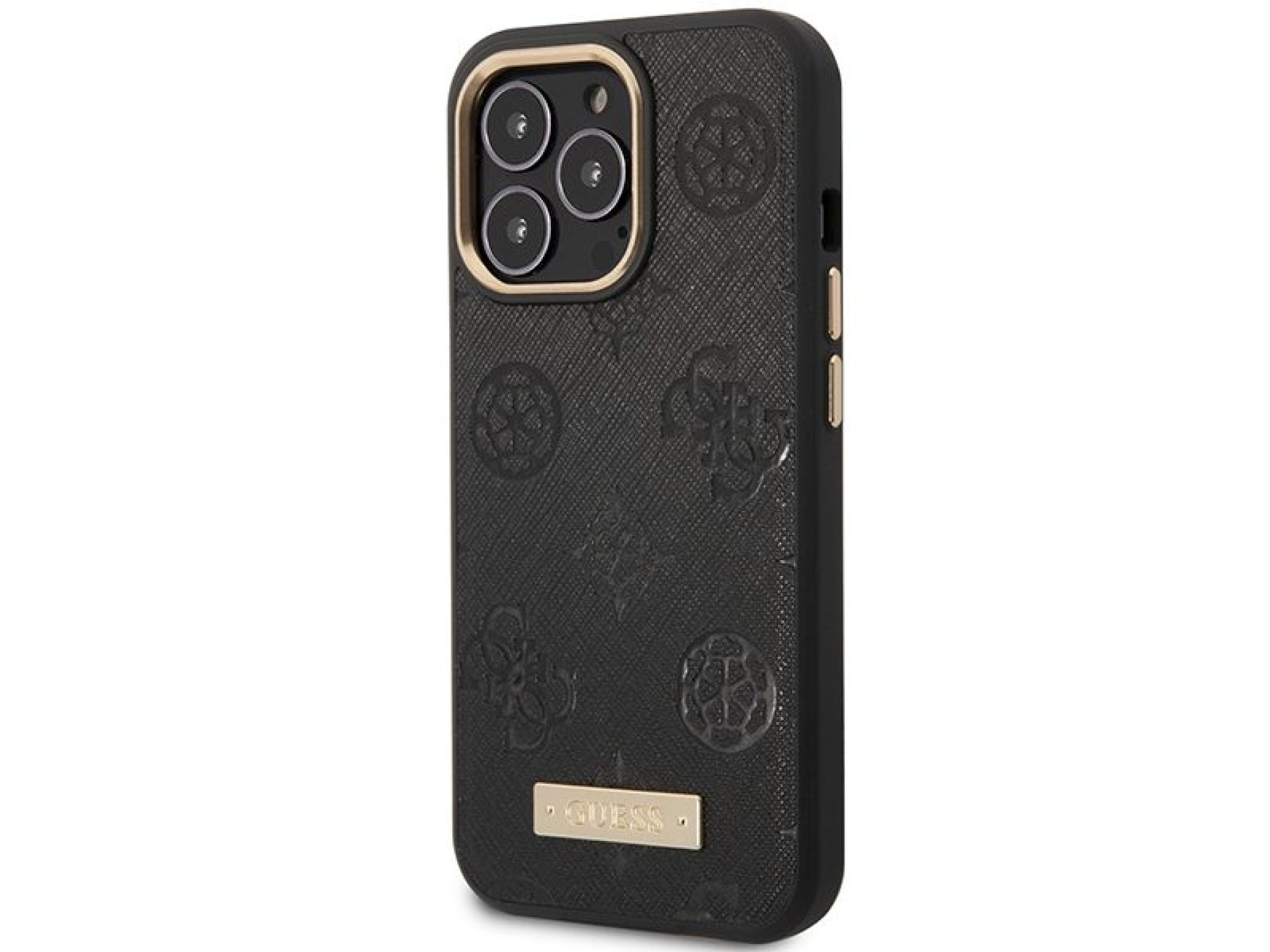 Capa MagSafe com placa de logotipo Guess Peony para iPhone 14 Pro Max 6.7