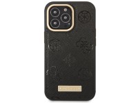 Capa MagSafe com placa de logotipo Guess Peony para iPhone 14 Pro Max 6.7" - Preta Capa MagSafe com placa de logotipo Guess Peony para iPhone 14 Pro Max 6.7" - Preta
