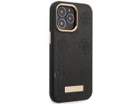 Capa MagSafe com placa de logotipo Guess Peony para iPhone 14 Pro Max 6.7" - Preta Capa MagSafe com placa de logotipo Guess Peony para iPhone 14 Pro Max 6.7" - Preta