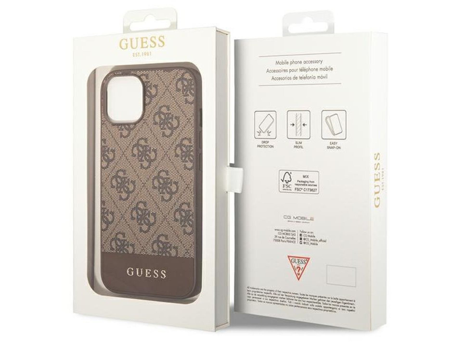 Guess 4G Stripe Collection Case for iPhone 14 Plus / 15 Plus 6.7