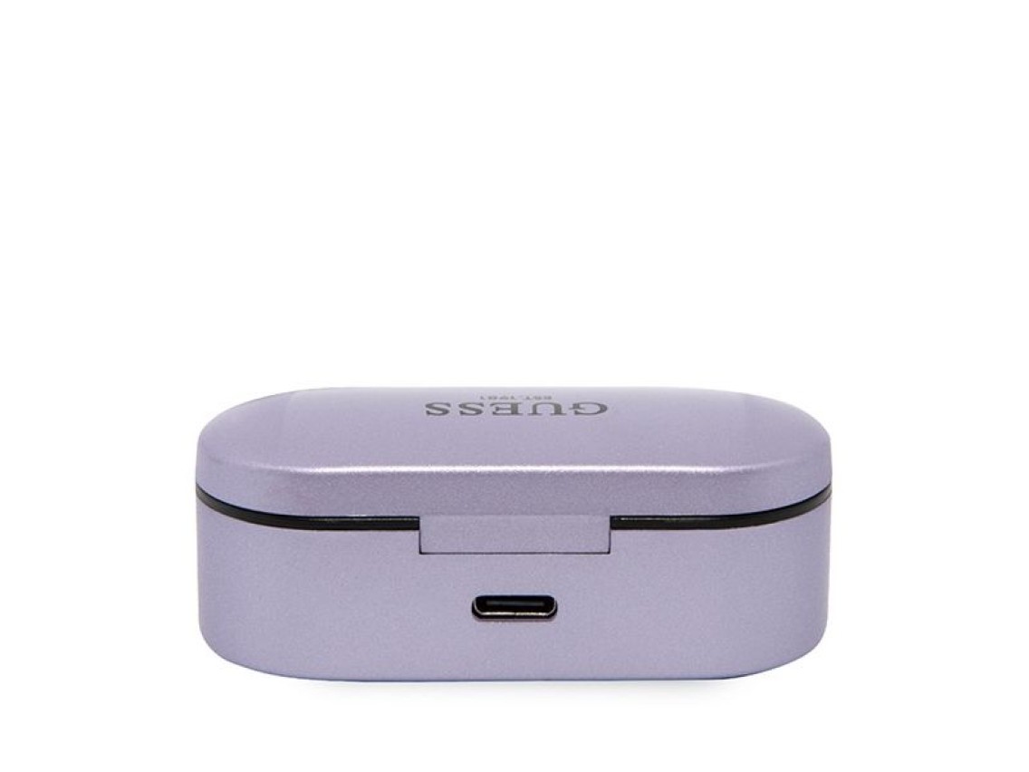 Guess GUTWST31EU TWS Bluetooth headphones + docking station purple/purple